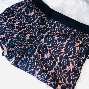 French Connection lace overlay shorts